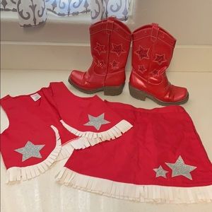 Gymboree Girls Red Cowgirl Costume SZ 5-6 EUC!